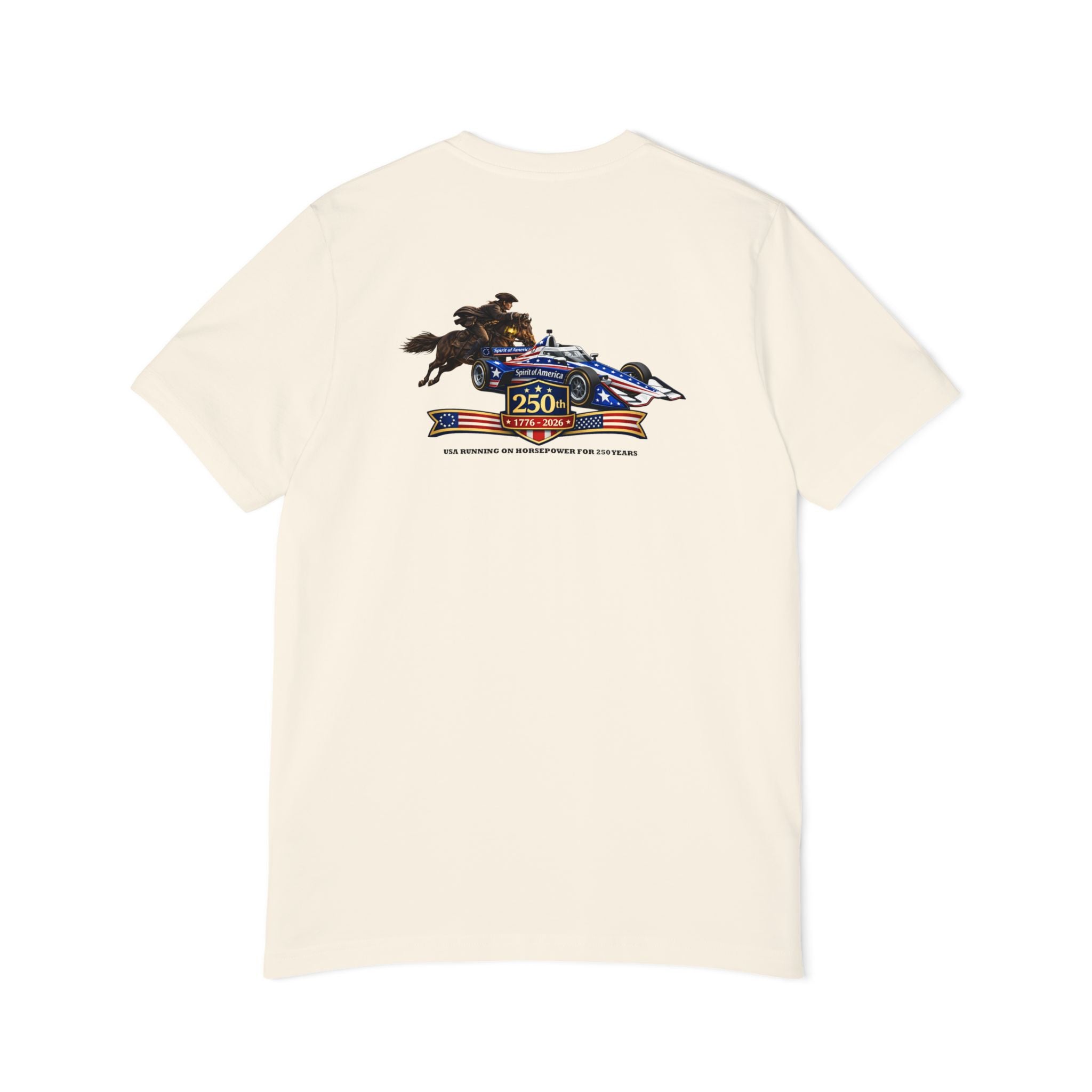 Indy 250 Racing Tee — American Race Car & Bull Rider Graphic T‑Shirt