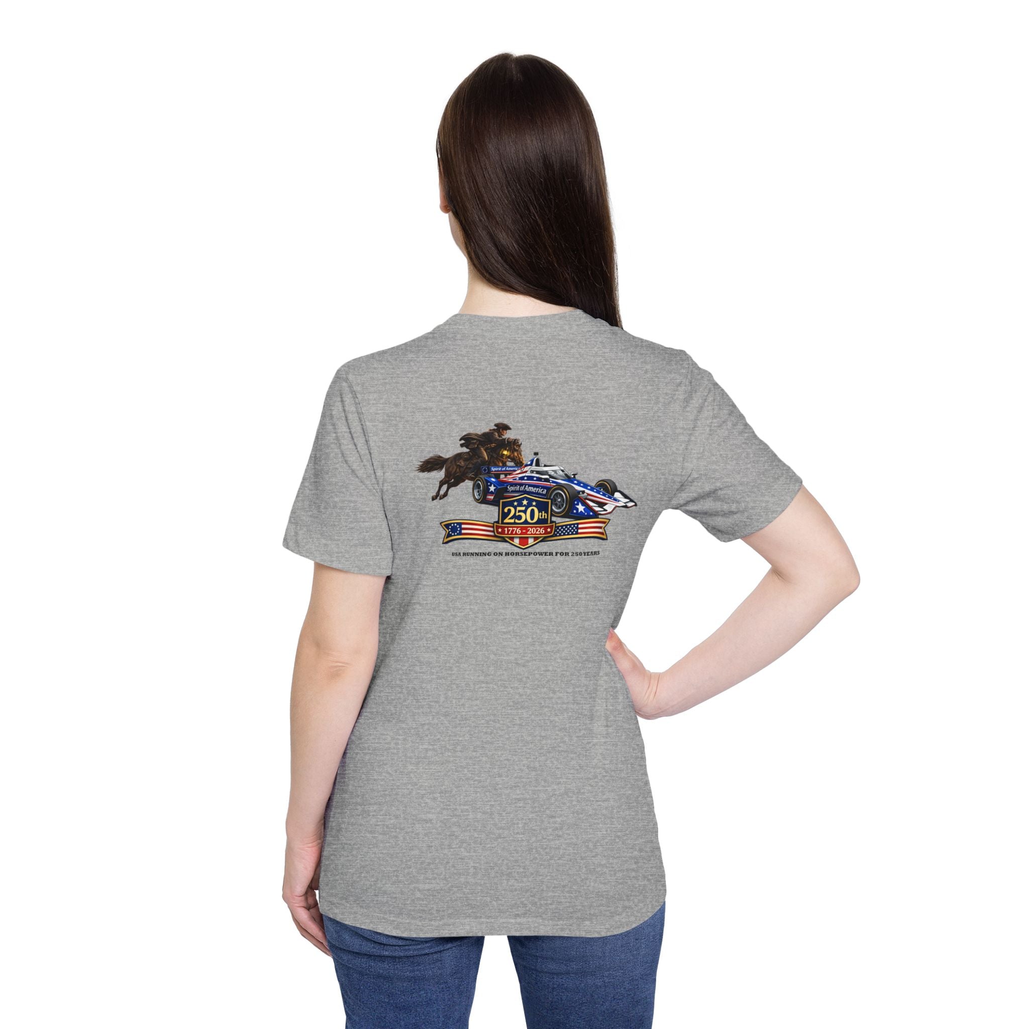 Indy 250 Racing Tee — American Race Car & Bull Rider Graphic T‑Shirt