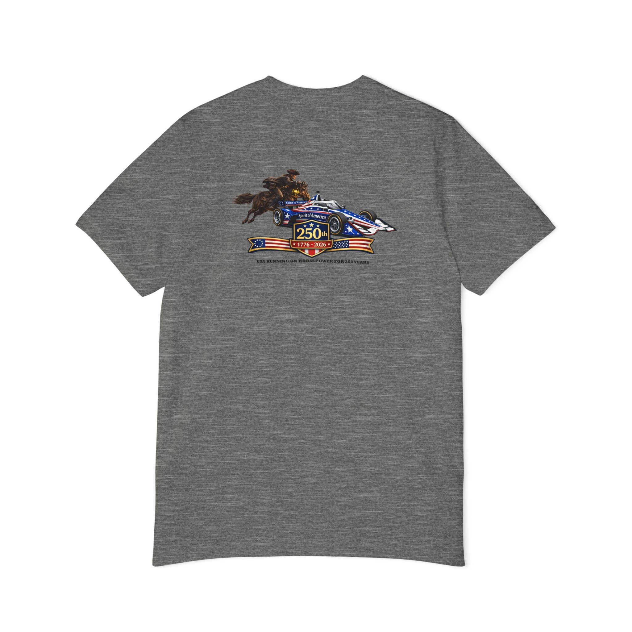 Indy 250 Racing Tee — American Race Car & Bull Rider Graphic T‑Shirt