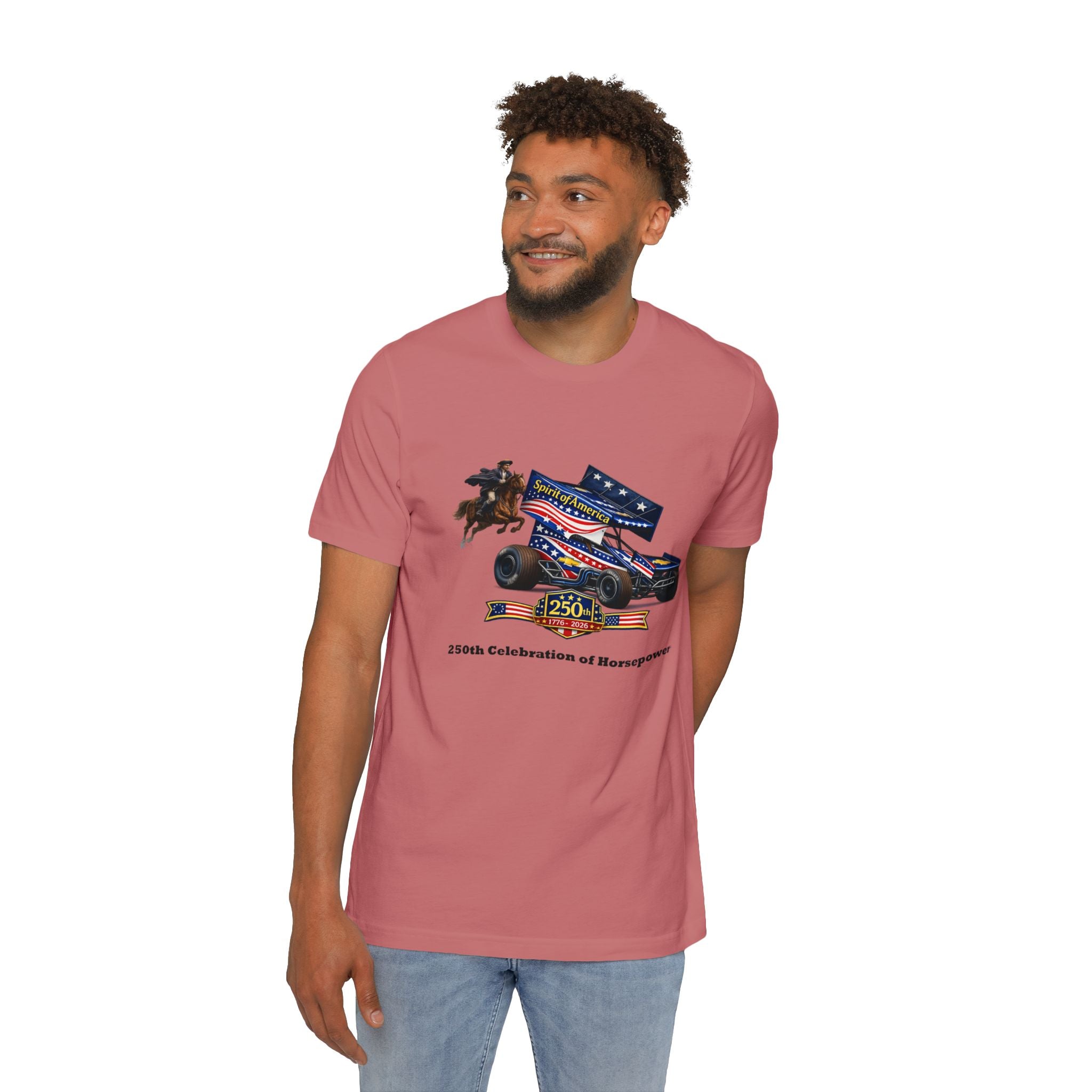 Racin' For a Livin' T-Shirt — Sprint Car - USA 250th Celebration of Horsepower
