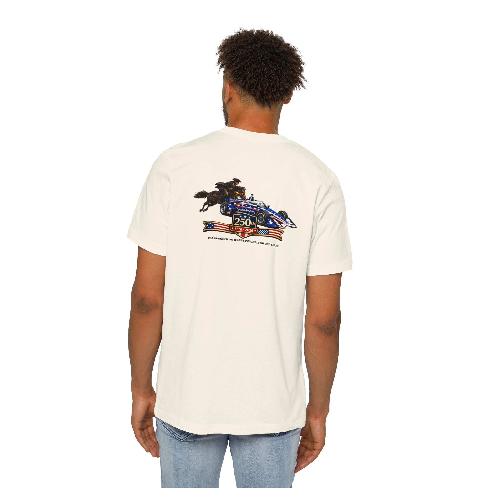 Indy 250 Racing Tee — American Race Car & Bull Rider Graphic T‑Shirt