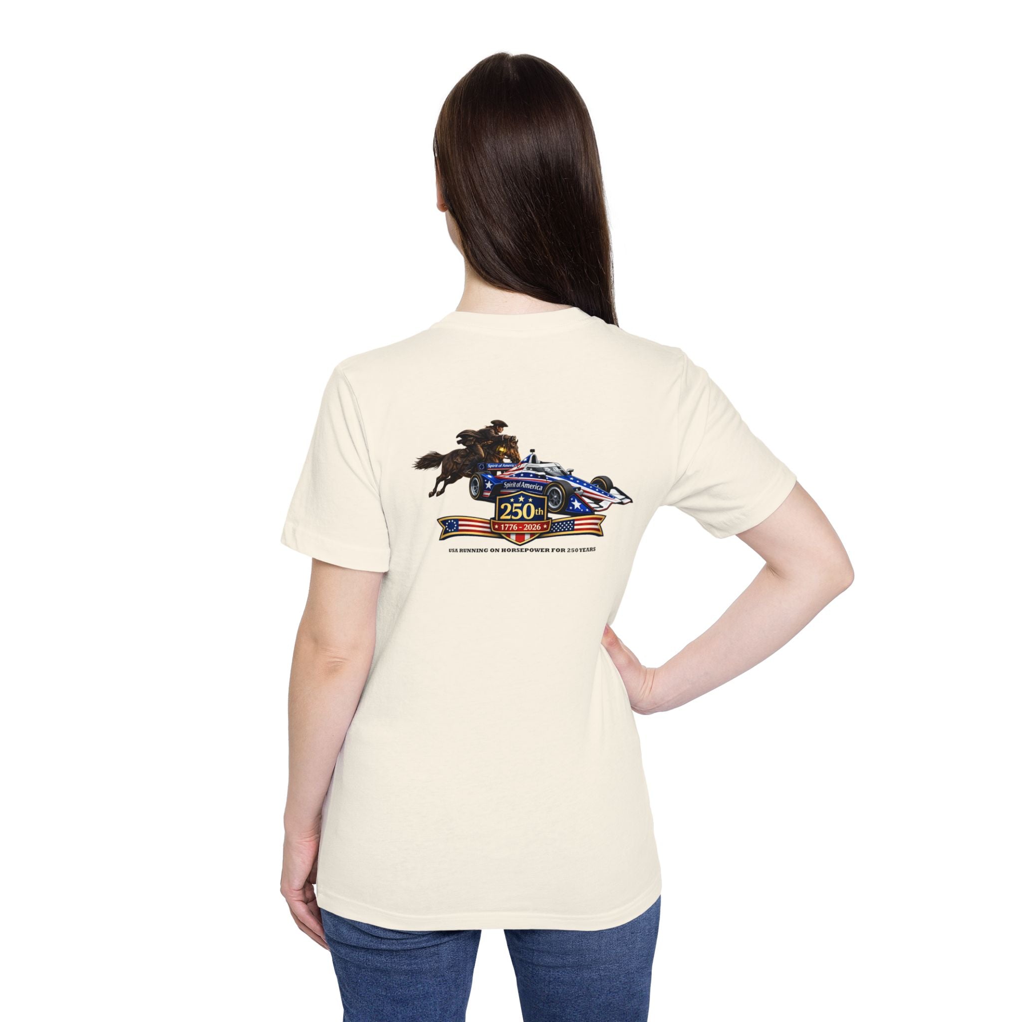 Indy 250 Racing Tee — American Race Car & Bull Rider Graphic T‑Shirt
