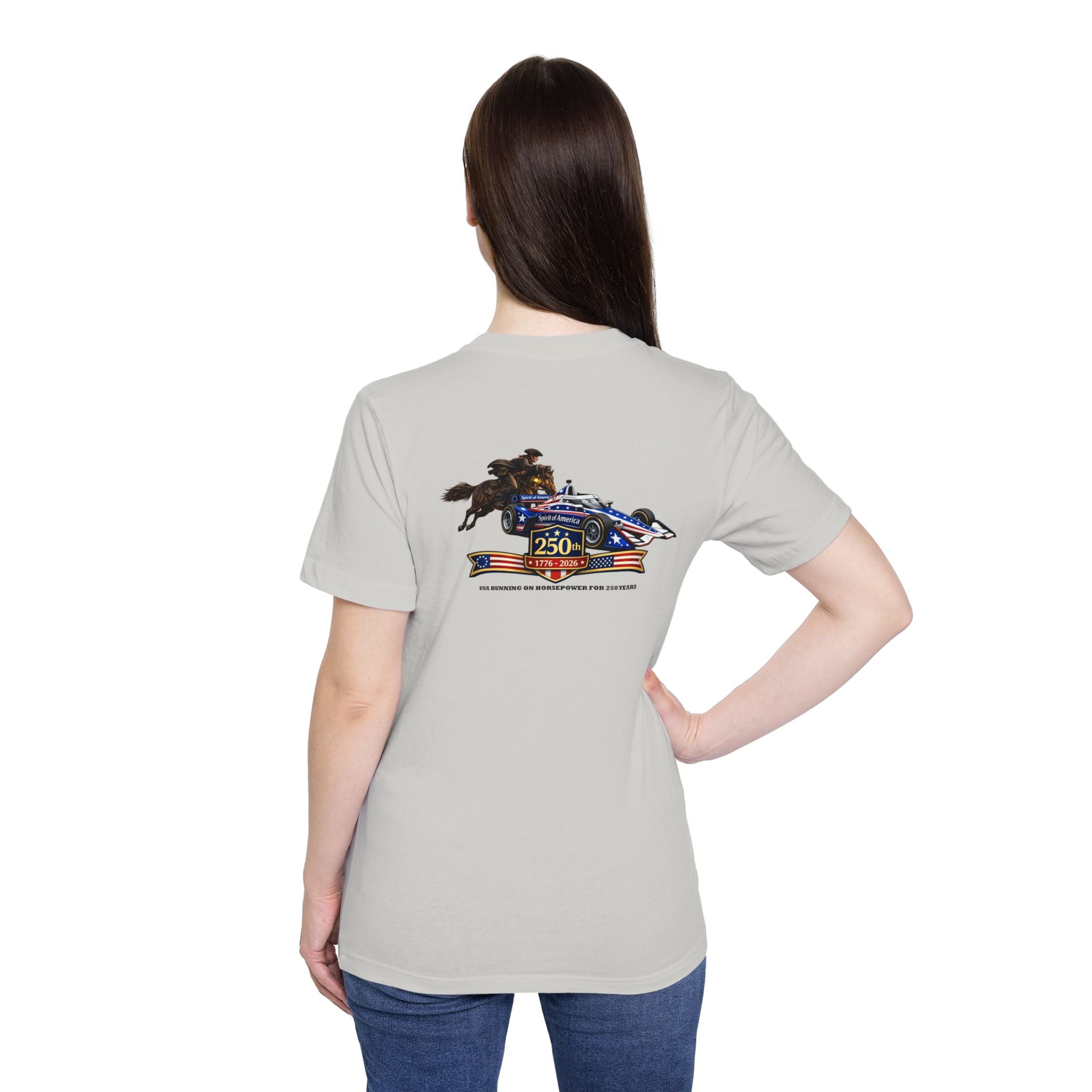 Indy 250 Racing Tee — American Race Car & Bull Rider Graphic T‑Shirt