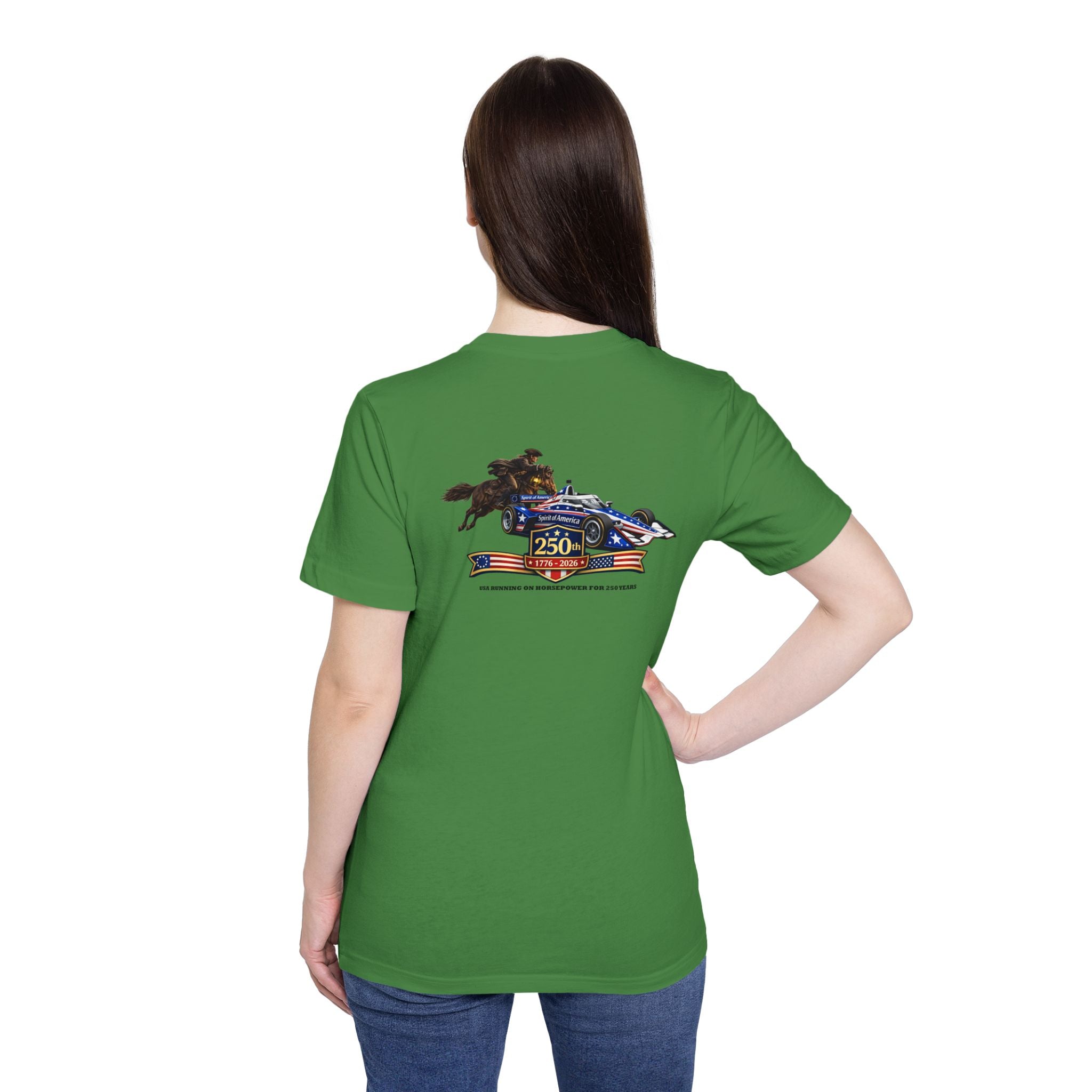Indy 250 Racing Tee — American Race Car & Bull Rider Graphic T‑Shirt