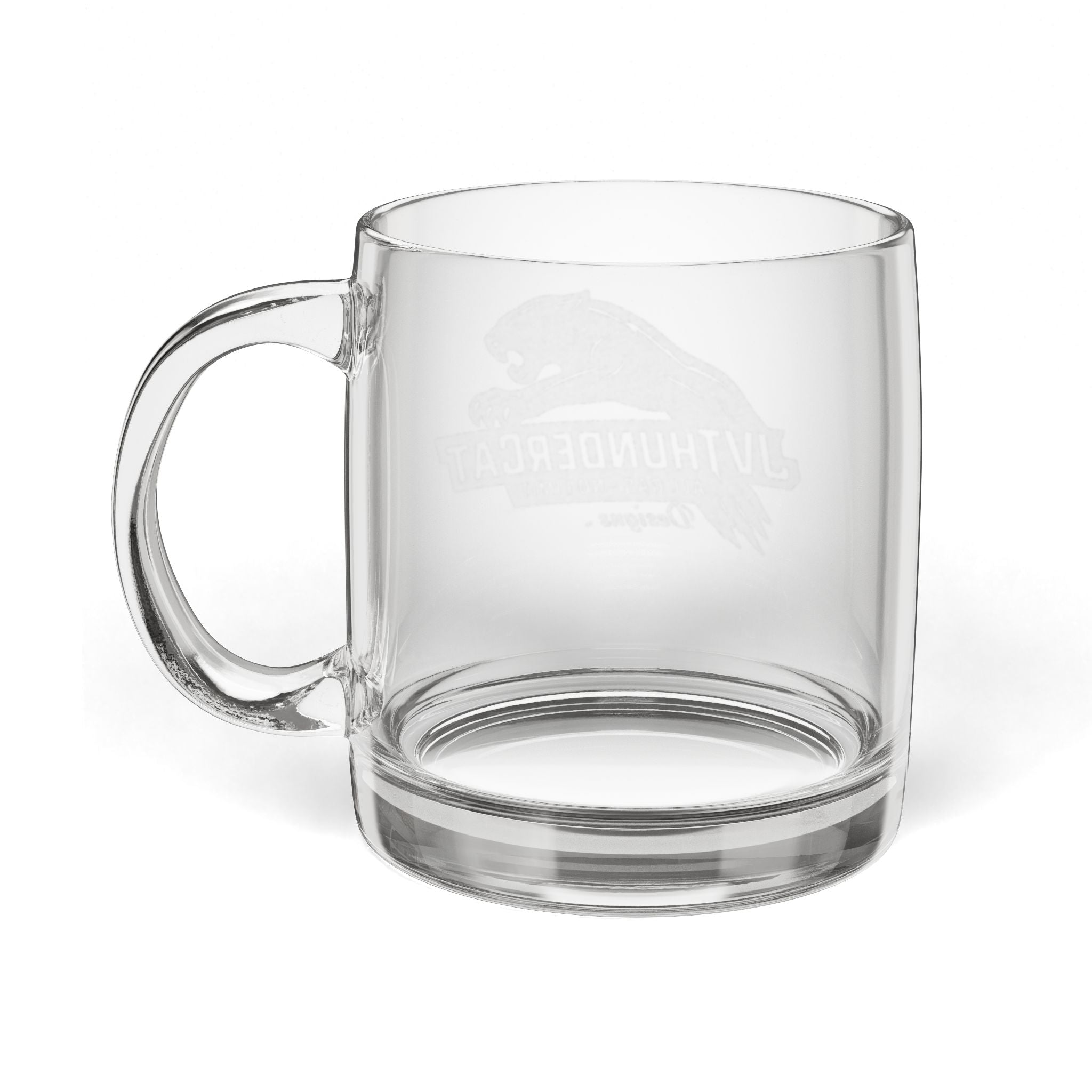 Engraved Glass Coffee Mug - 12.25oz Personalized Drinkware