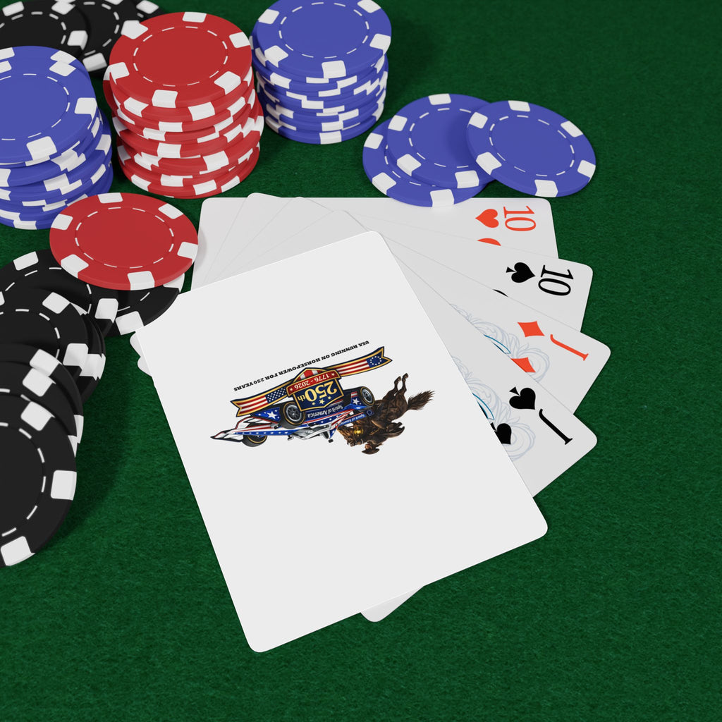 250th American Horsepower Poker Playing Cards — Racing & Rodeo Collectible Deck