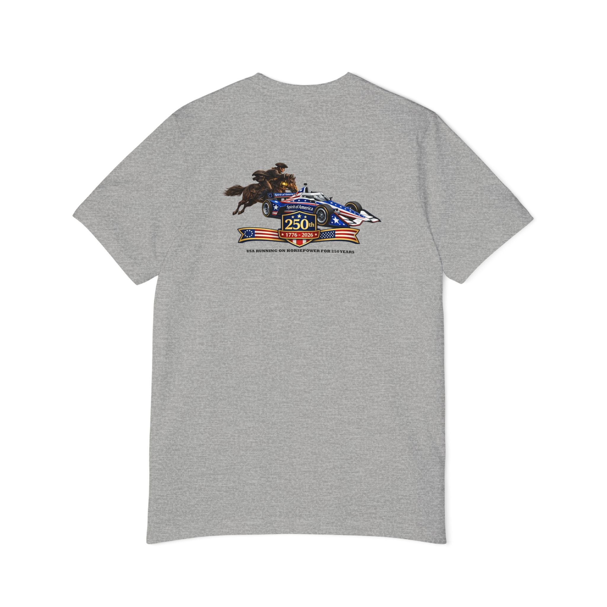 Indy 250 Racing Tee — American Race Car & Bull Rider Graphic T‑Shirt