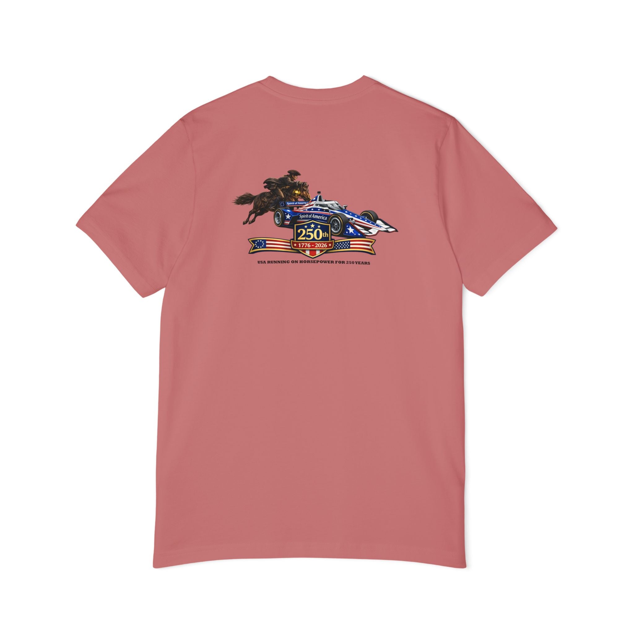 Indy 250 Racing Tee — American Race Car & Bull Rider Graphic T‑Shirt