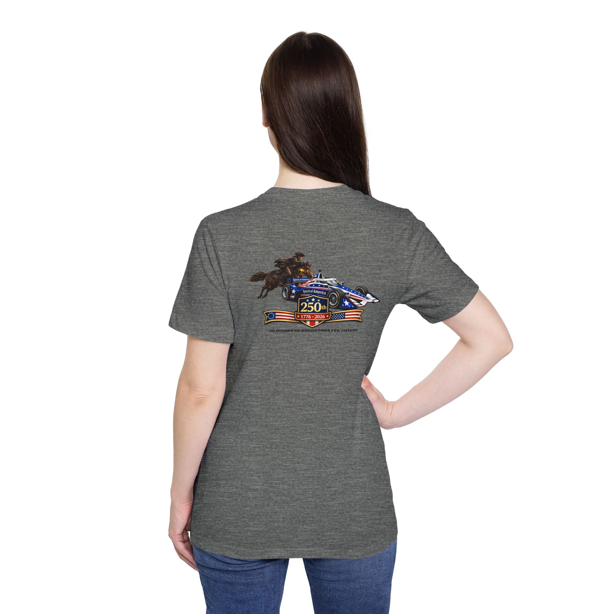 Indy 250 Racing Tee — American Race Car & Bull Rider Graphic T‑Shirt