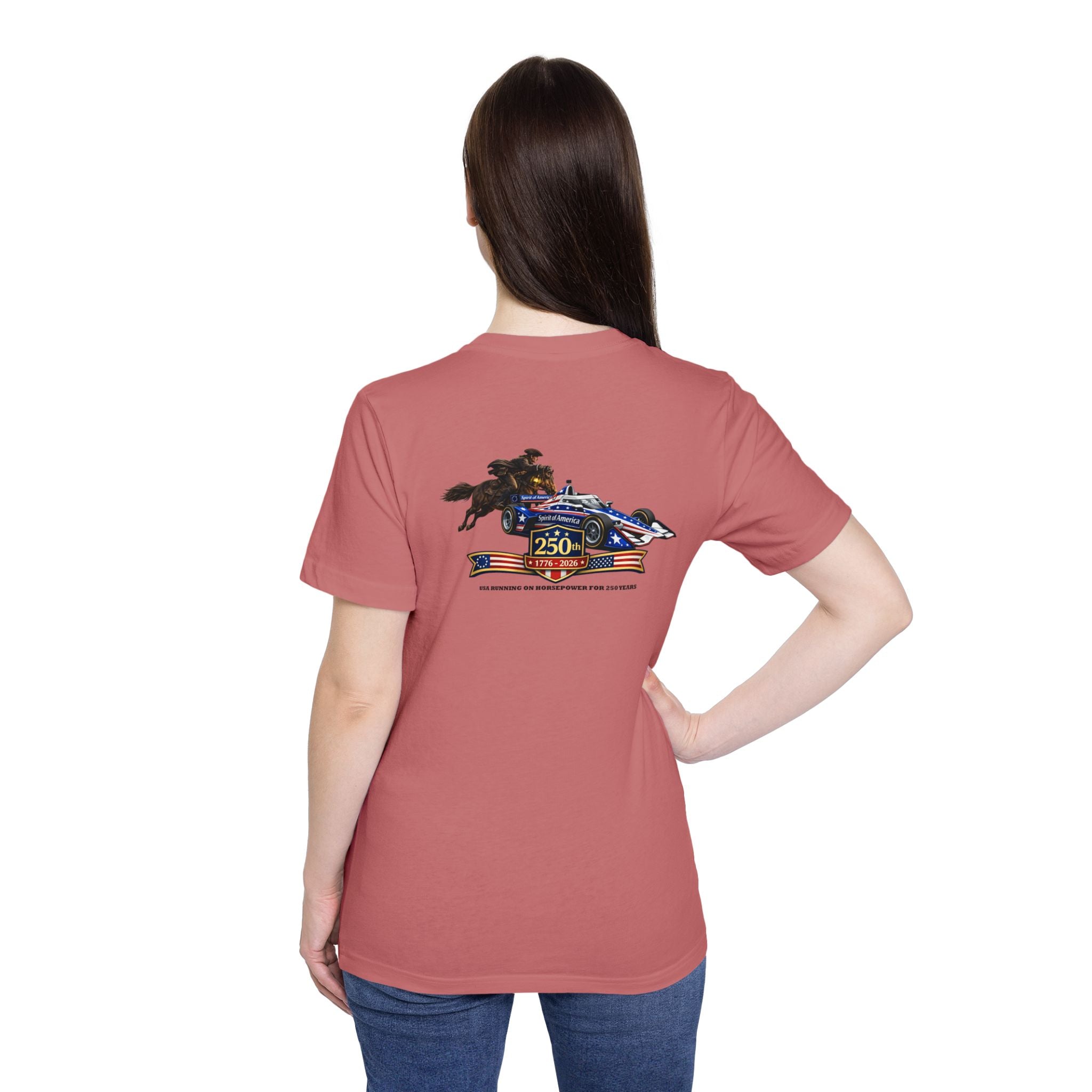 Indy 250 Racing Tee — American Race Car & Bull Rider Graphic T‑Shirt