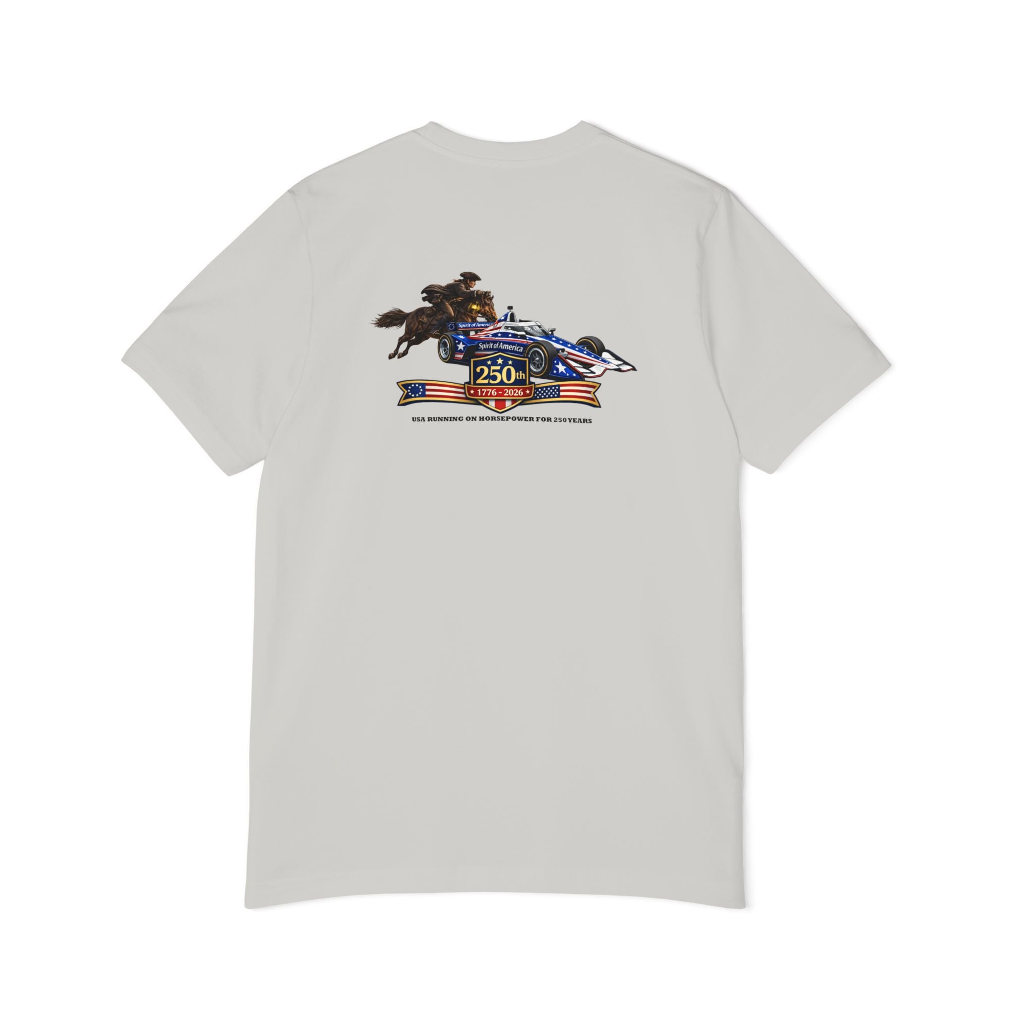Indy 250 Racing Tee — American Race Car & Bull Rider Graphic T‑Shirt