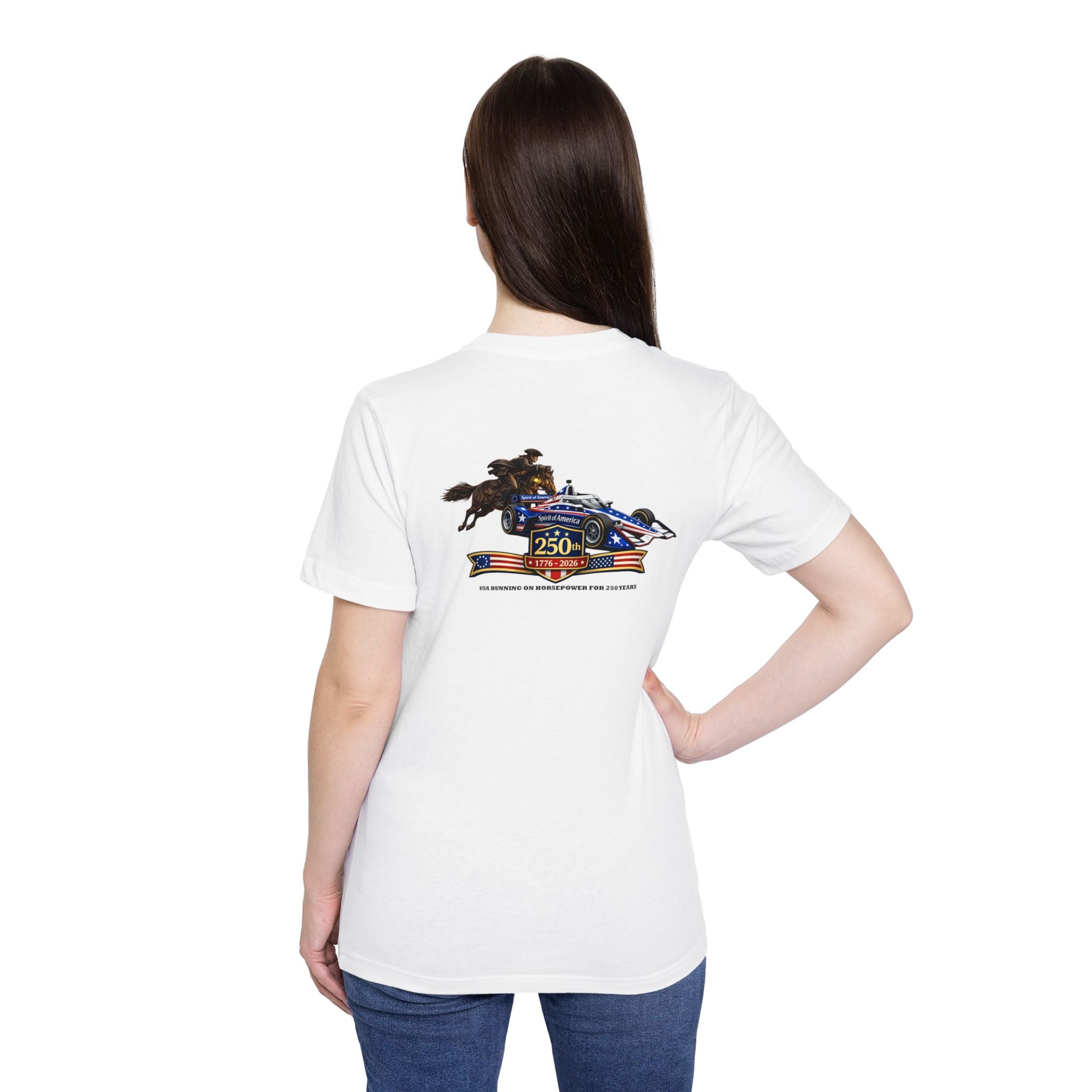 Indy 250 Racing Tee — American Race Car & Bull Rider Graphic T‑Shirt