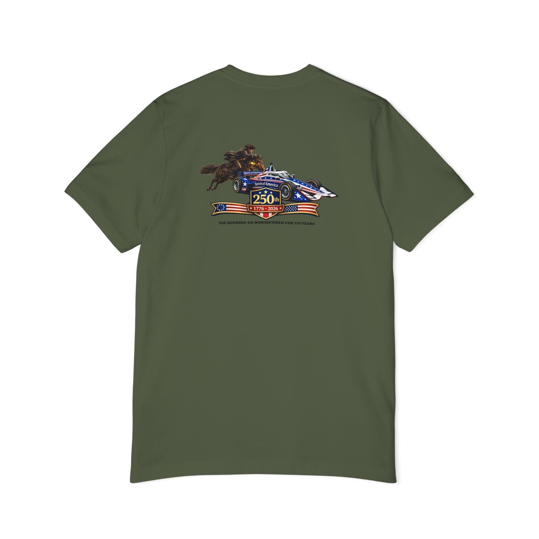 Indy 250 Racing Tee — American Race Car & Bull Rider Graphic T‑Shirt