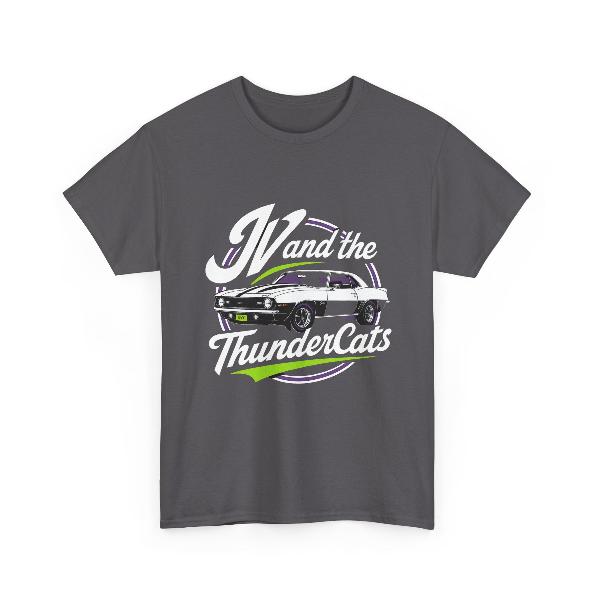 JV & The Thundercats 69 Camero Car Tee — "TV and the Thundercats" Retro Muscle Car Shirt